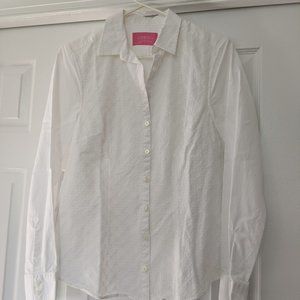 Women's White Patterned Dress Shirt